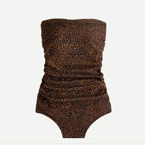 Jcrew NWT ruched bandeau one piece size 14